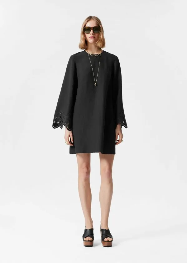 Women Dresses and Other Stories WideSleeve Mini Dress Black