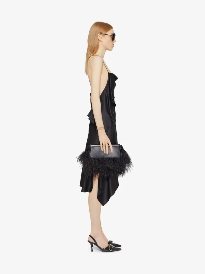 Women Dresses Givenchy Asymmetric Draped Dress In Satin Black