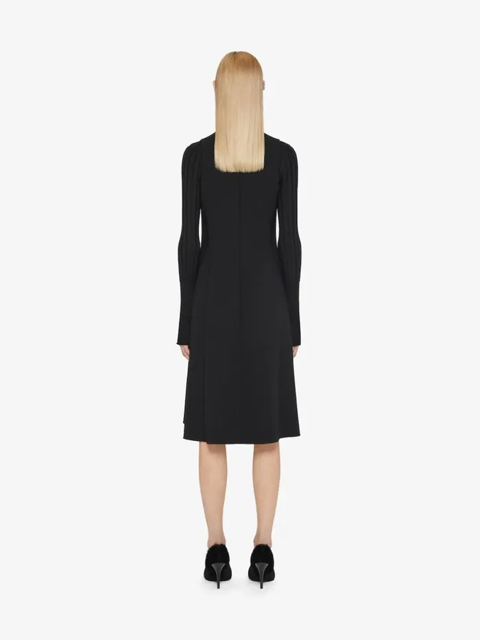 Women Dresses Givenchy Dress With Buttons And Pleated Effect In Cady Black