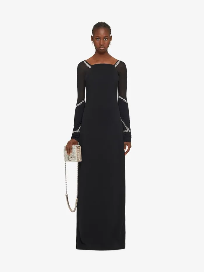 Women Dresses Givenchy Evening Dress With Crystal Details Black