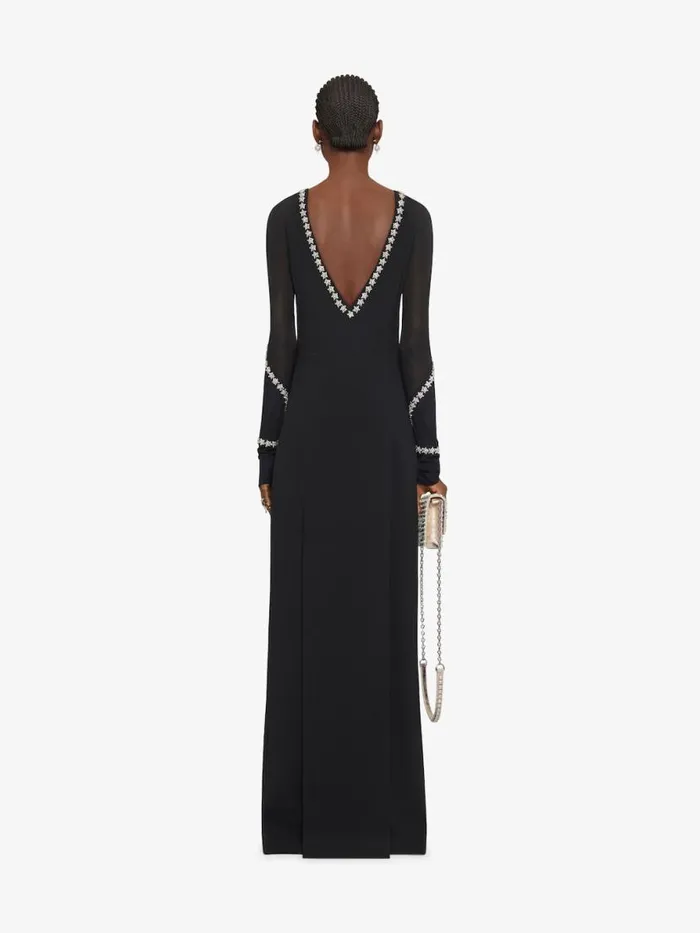 Women Dresses Givenchy Evening Dress With Crystal Details Black