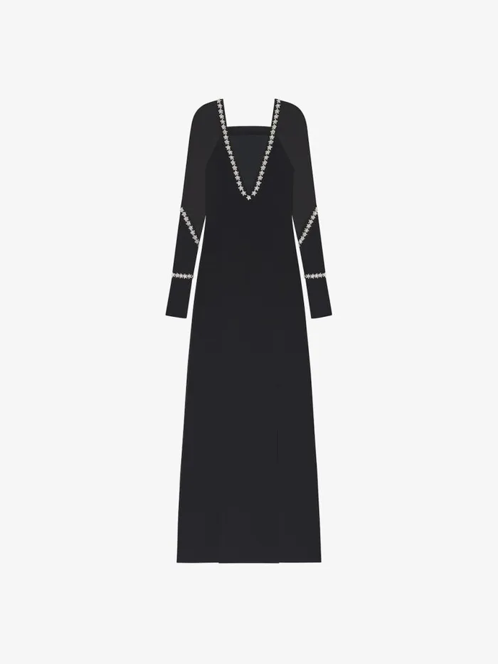 Women Dresses Givenchy Evening Dress With Crystal Details Black