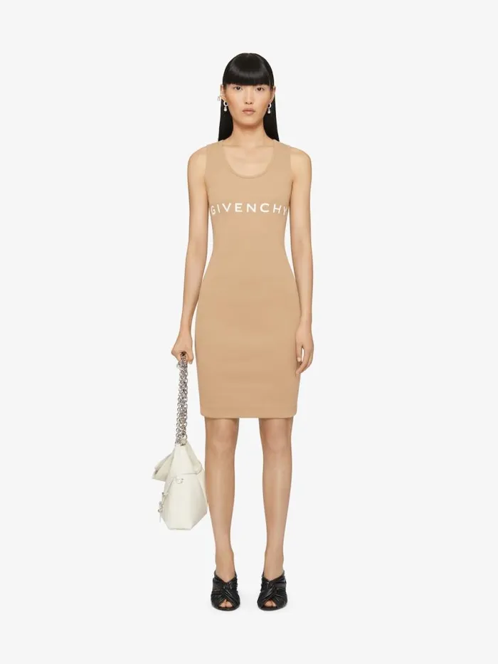 Women Dresses Givenchy GIVENCHY Archetype Tank Dress In Jersey Beige Cappuccino