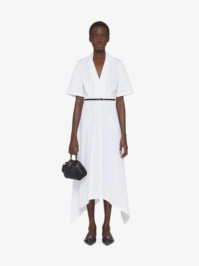 Women Dresses Givenchy Voyou Dress In Poplin White