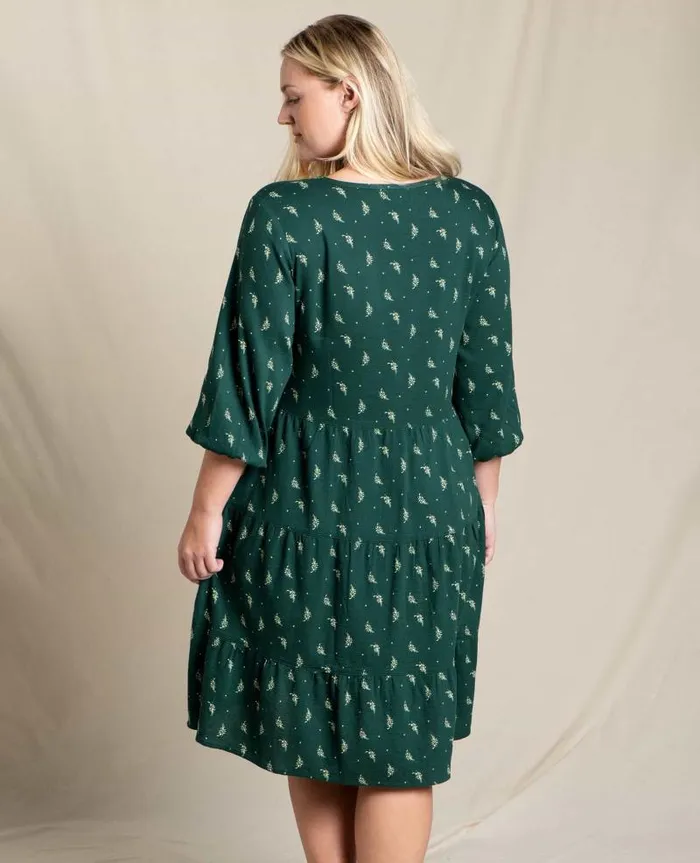 Women Dresses Toad and Co Manzana Tiered Long Sleeve Dress Starshine Print