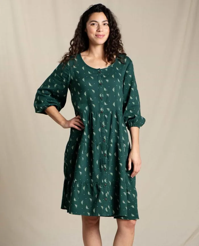 Women Dresses Toad and Co Manzana Tiered Long Sleeve Dress Starshine Print