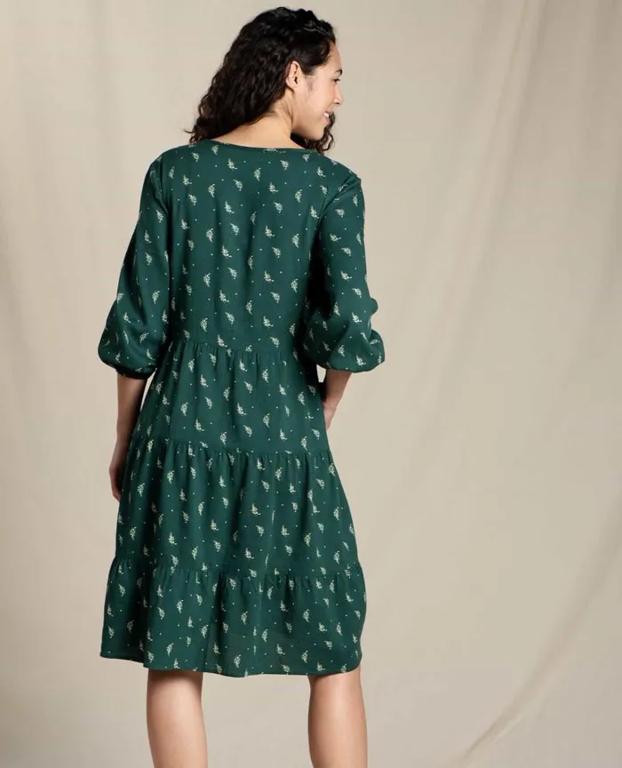 Women Dresses Toad and Co Manzana Tiered Long Sleeve Dress Starshine Print