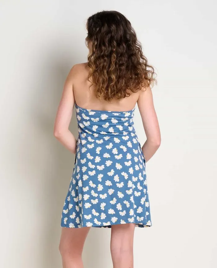 Women Dresses Toad and Co Plumeria Halter Dress Pacific Half Daisy Print