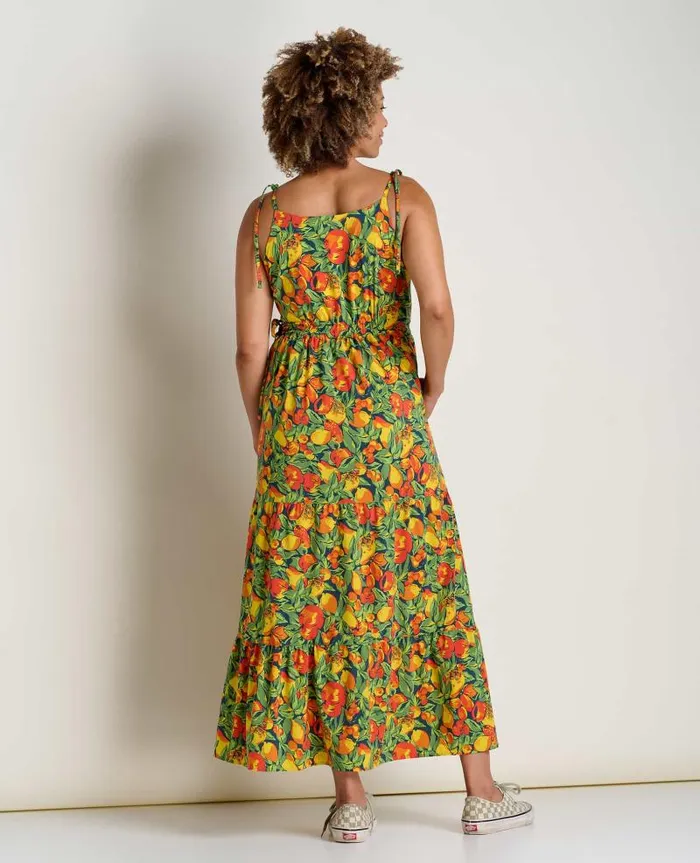 Women Dresses Toad and Co Sunkissed Tiered Sleeveless Dress Midnight Fruit Print