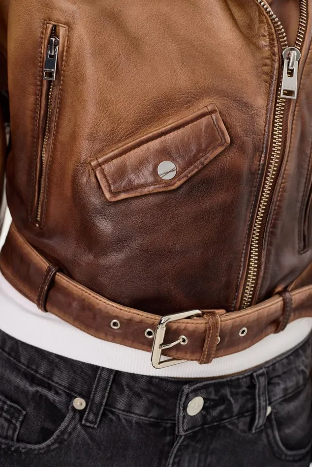 Women DYLAN 80039s Leather Biker Jacket Almond Shadow LAMARQUE Leather Jackets Women DYLAN 80039s Leather Biker Jacket Almond Shadow LAMARQUE Leather Jackets