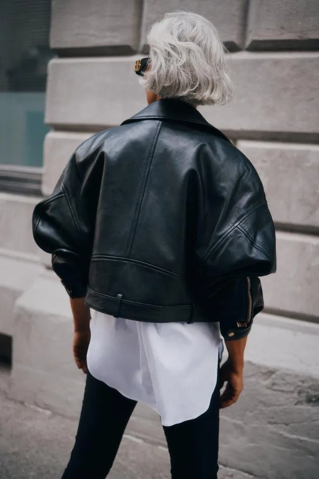 Women DYLAN 80039s Leather Biker Jacket Black LAMARQUE Leather Jackets Women DYLAN 80039s Leather Biker Jacket Black LAMARQUE Leather Jackets