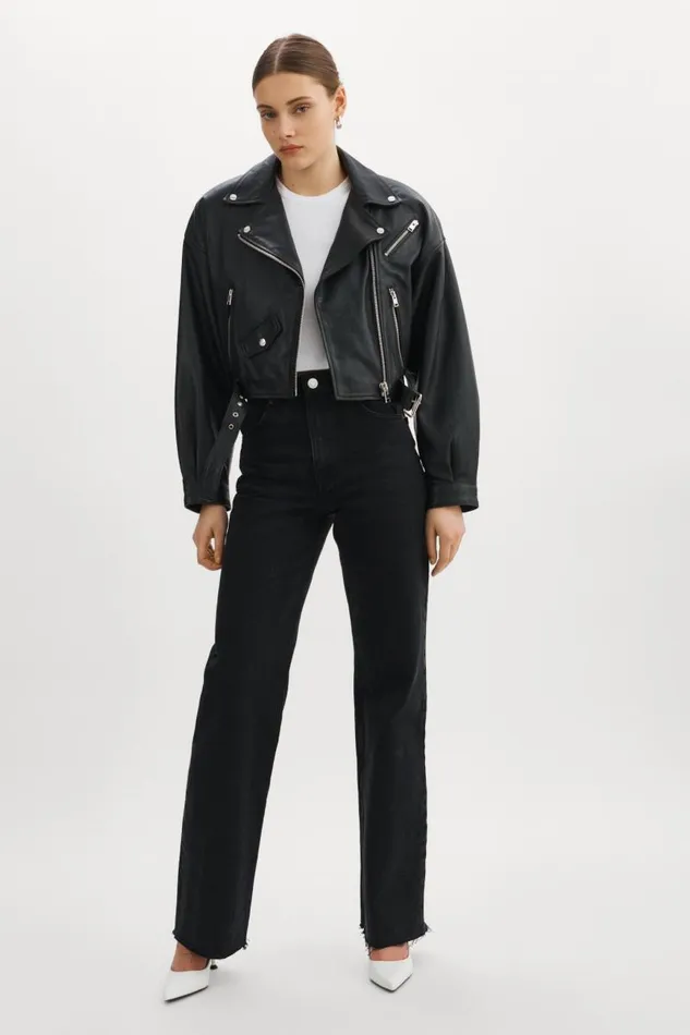 Women DYLAN 80039s Leather Biker Jacket Black LAMARQUE Leather Jackets Women DYLAN 80039s Leather Biker Jacket Black LAMARQUE Leather Jackets