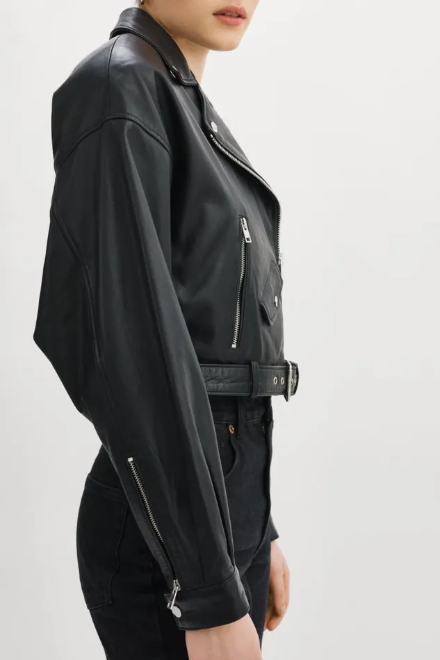 Women DYLAN 80039s Leather Biker Jacket Black LAMARQUE Leather Jackets Women DYLAN 80039s Leather Biker Jacket Black LAMARQUE Leather Jackets