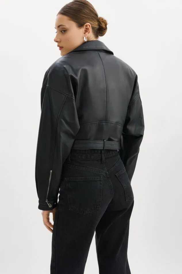 Women DYLAN 80039s Leather Biker Jacket Black LAMARQUE Leather Jackets Women DYLAN 80039s Leather Biker Jacket Black LAMARQUE Leather Jackets