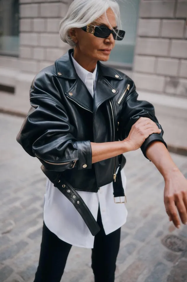 Women DYLAN 80039s Leather Biker Jacket Black LAMARQUE Leather Jackets Women DYLAN 80039s Leather Biker Jacket Black LAMARQUE Leather Jackets