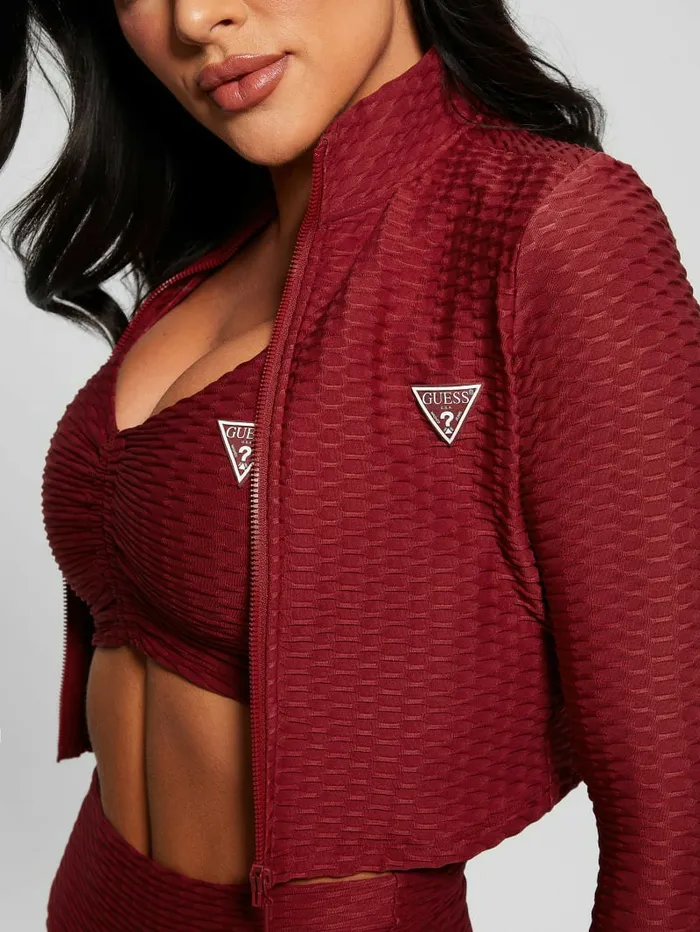 Women Eco Delma Active Zip Jacket Autumn Spice Activewear GUESS Women Eco Delma Active Zip Jacket Autumn Spice Activewear GUESS