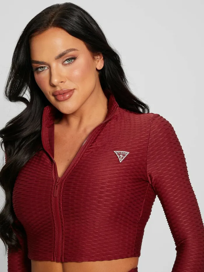 Women Eco Delma Active Zip Jacket Autumn Spice Activewear GUESS Women Eco Delma Active Zip Jacket Autumn Spice Activewear GUESS