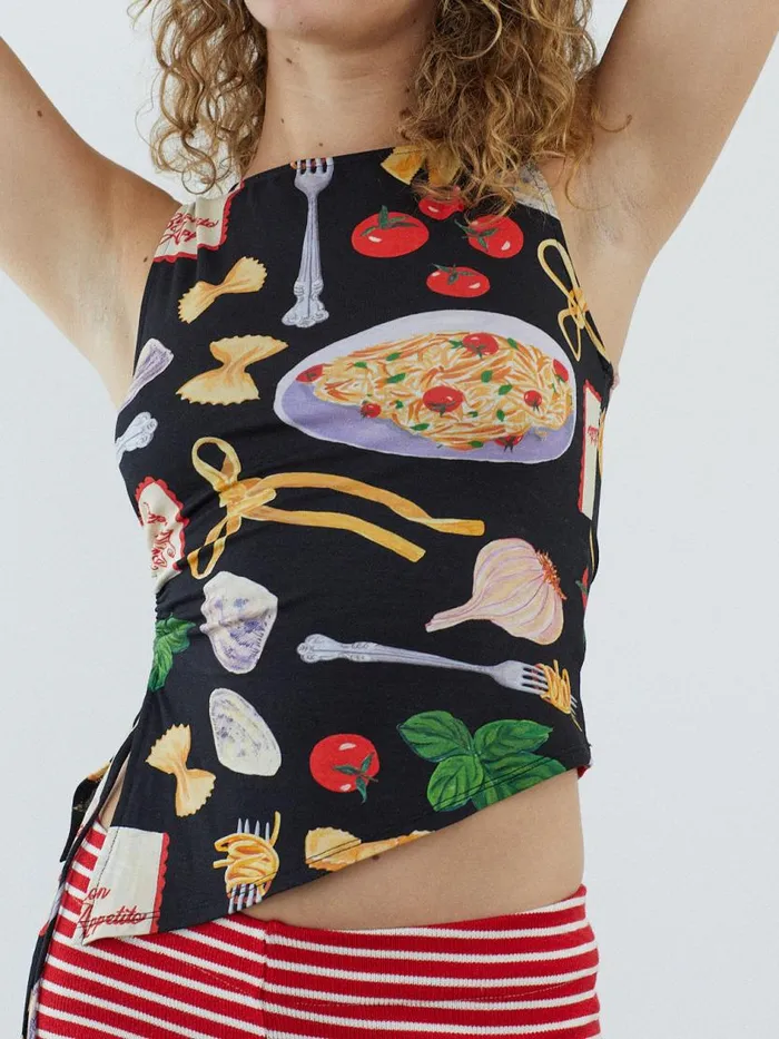 Women Erin Tank Buon Appetito Black Lisa Says Gah Sleeveless Tops