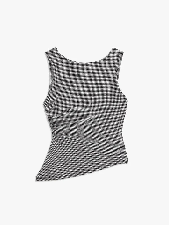 Women Erin Tank Caviar Gingham Lisa Says Gah Sleeveless Tops