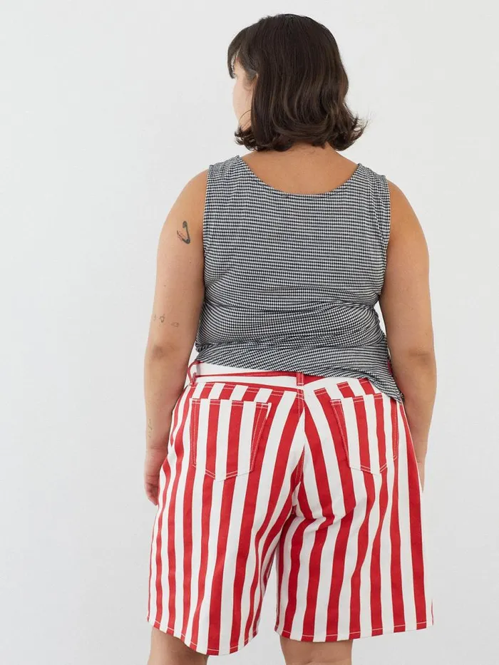 Women Erin Tank Caviar Gingham Lisa Says Gah Sleeveless Tops