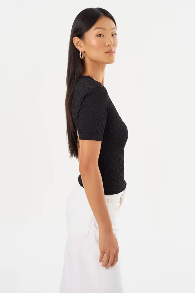 Women ESTIR Crew Neck TShirt Black LAMARQUE Tops Women ESTIR Crew Neck TShirt Black LAMARQUE Tops