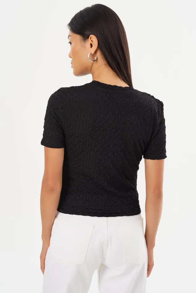 Women ESTIR Crew Neck TShirt Black LAMARQUE Tops Women ESTIR Crew Neck TShirt Black LAMARQUE Tops