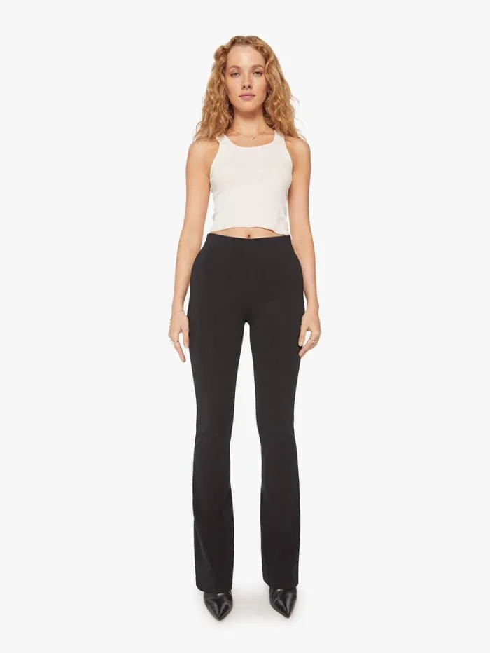 Women Flare Mother Denim Micro Flare Black