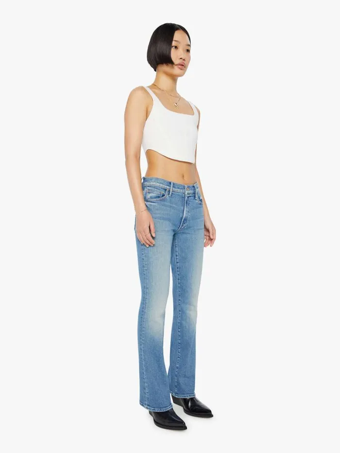 Women Flare Mother Denim Petites The Lil039 Outsider Sneak Wash Flag Me Down