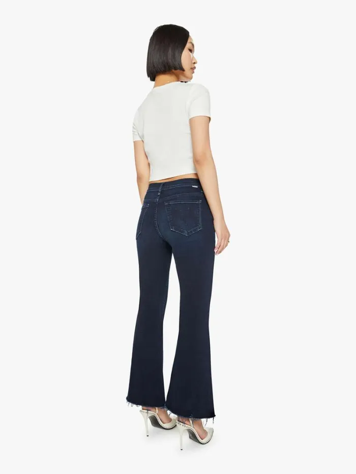 Women Flare Mother Denim Petites The Lil039 Weekender Fray Wash Chip On My Shoulder
