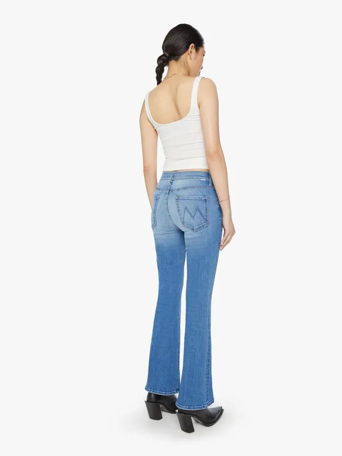 Women Flare Mother Denim The Weekender Wash Layover