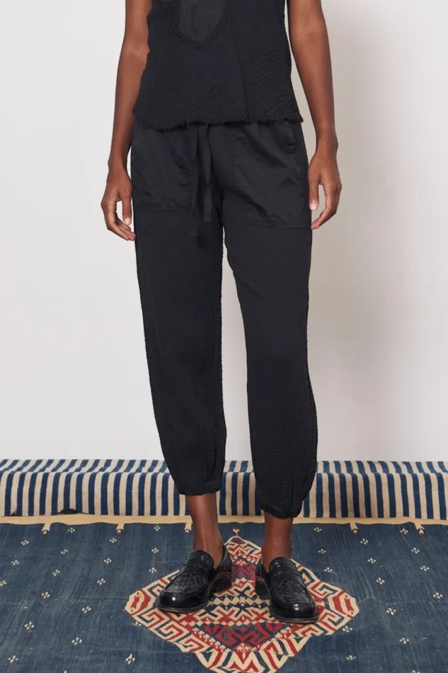 Women Gauze Faded Black Cameroon Pant Raquel Allegra Bottoms