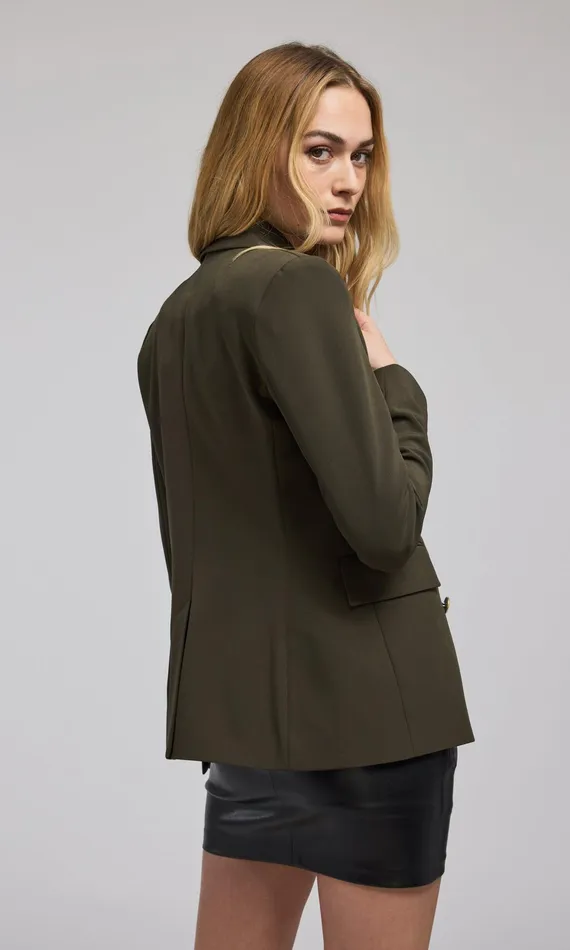 Women Generation Love Clothing Blazers and Jackets Arielle Crepe Blazer Pine