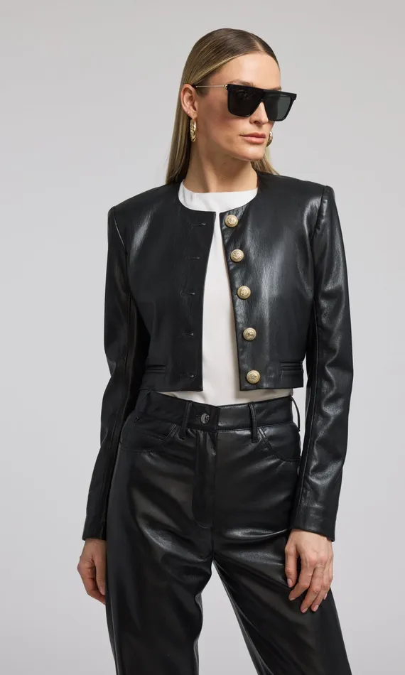 Women Generation Love Clothing Blazers and Jackets Marko Vegan Leather Blazer Black Women Generation Love Clothing Blazers and Jackets Marko Vegan Leather Blazer Black