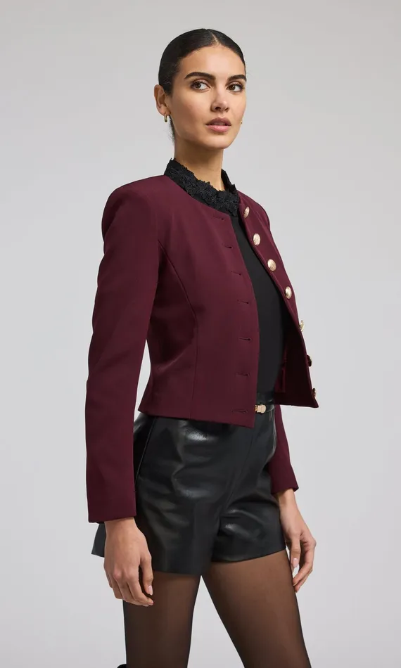 Women Generation Love Clothing Blazers and Jackets Olempia Crepe Blazer Malbec