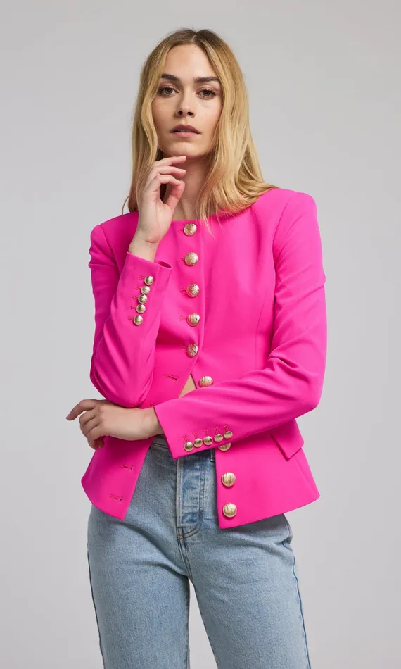 Women Generation Love Clothing Blazers and Jackets Ophelia Crepe Blazer Magenta