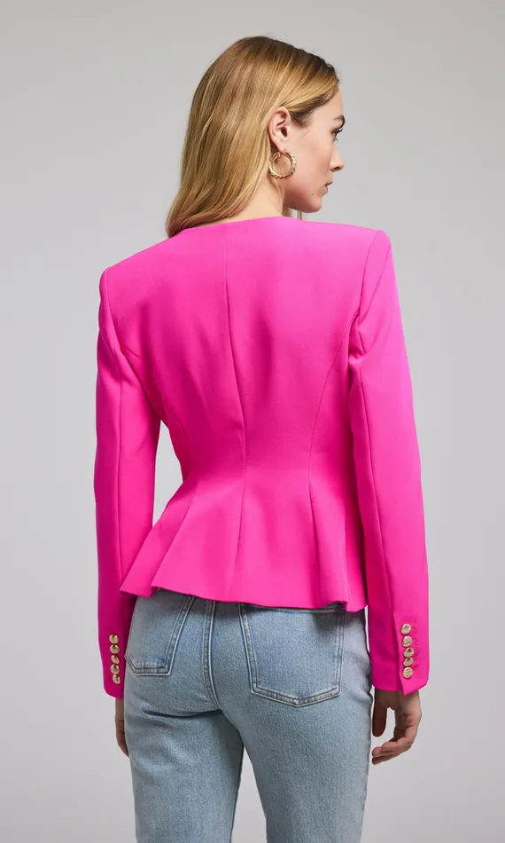Women Generation Love Clothing Blazers and Jackets Ophelia Crepe Blazer Magenta