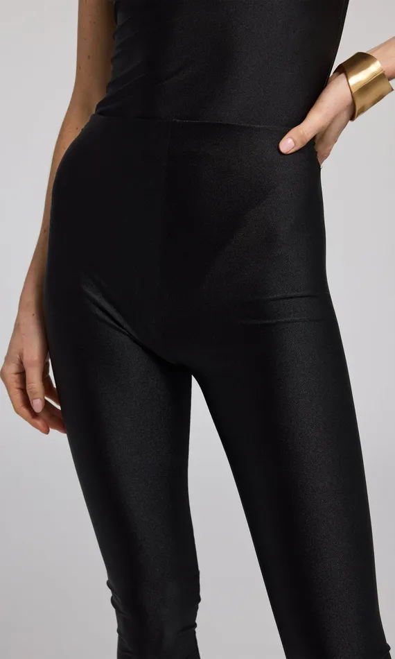 Women Generation Love Clothing Pants Jeffi Shiny Jersey Legging Black