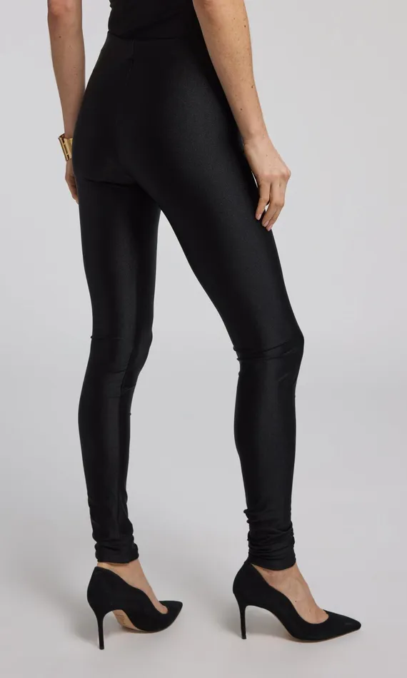 Women Generation Love Clothing Pants Jeffi Shiny Jersey Legging Black