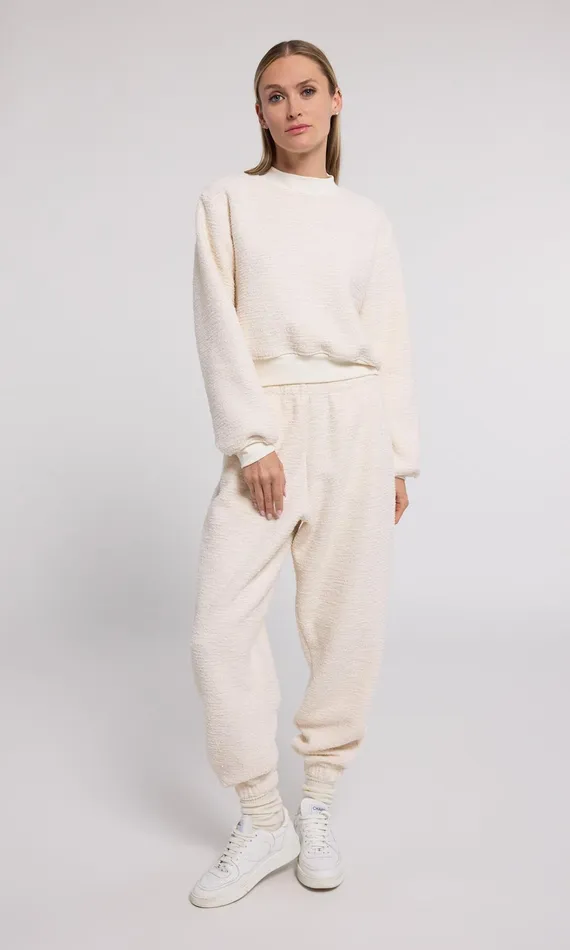 Women Generation Love Clothing Pants Rena Tweed Jogger Cream