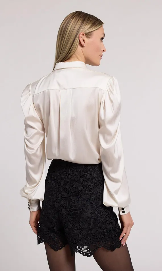 Women Generation Love Clothing Tops Arly Bow Blouse Whiteblack