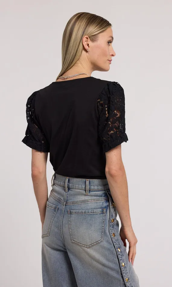 Women Generation Love Clothing Tops Jess Lace Combo Top Black Women Generation Love Clothing Tops Jess Lace Combo Top Black