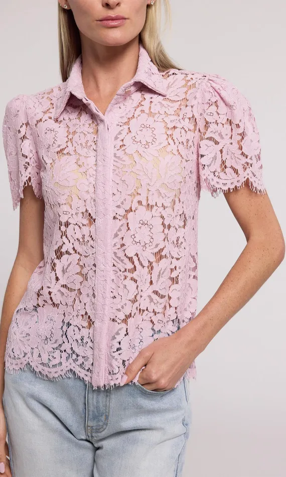 Women Generation Love Clothing Tops Murphy Lace Shirt Powder Pink