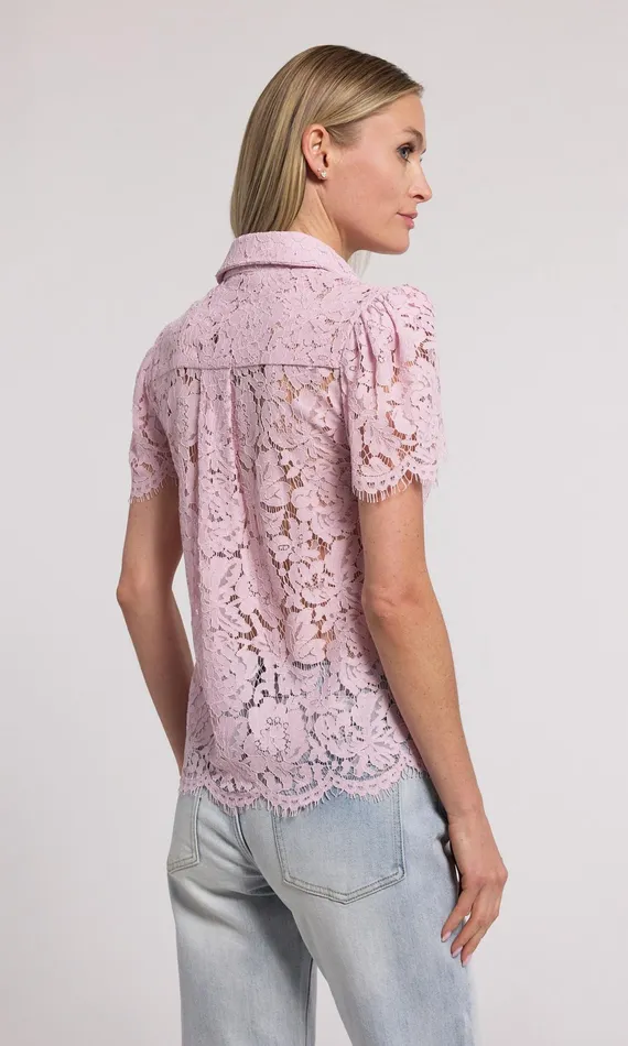 Women Generation Love Clothing Tops Murphy Lace Shirt Powder Pink