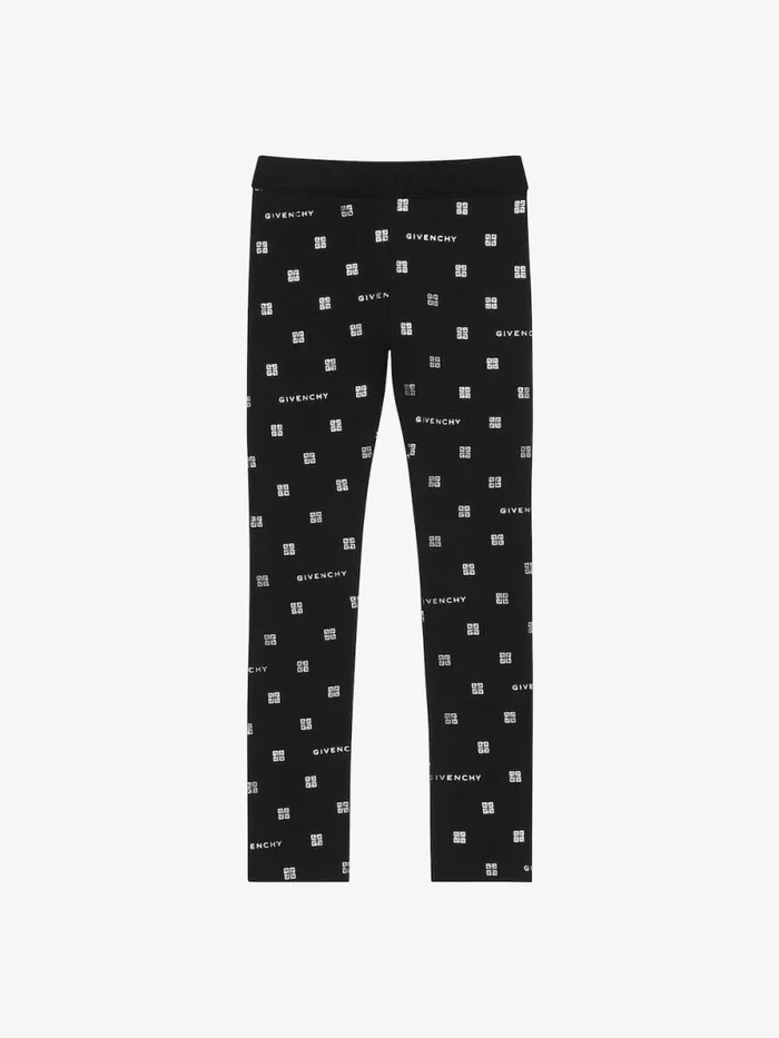 Women Girl 4 To 12 Years Givenchy Leggings In GIVENCHY 4G Jersey Blacksilvery Women Girl 4 To 12 Years Givenchy Leggings In GIVENCHY 4G Jersey Blacksilvery