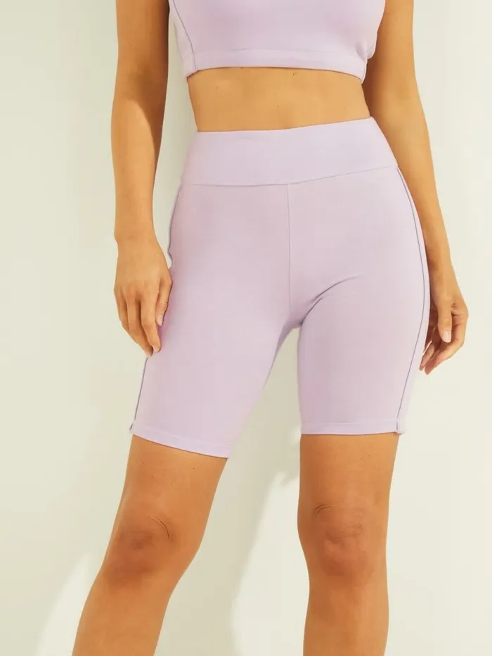 Women GUESS Eco Doreen Biker Shorts Wisteria Petal Activewear