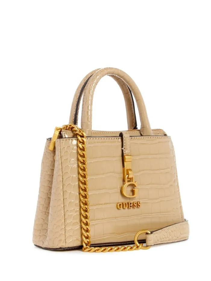 Women GUESS G James Mini Satchel Taupe Handbags Women GUESS G James Mini Satchel Taupe Handbags