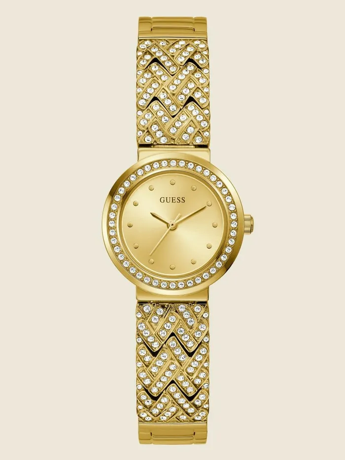 Women GUESS GoldTone Analog Watch Gold Watches