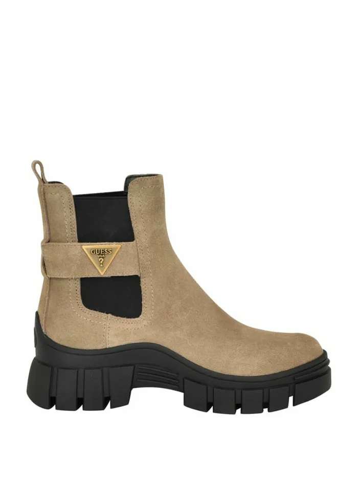 Women GUESS Hensly Triangle Chelsea Bootie Light Brown Boots and Booties Women GUESS Hensly Triangle Chelsea Bootie Light Brown Boots and Booties