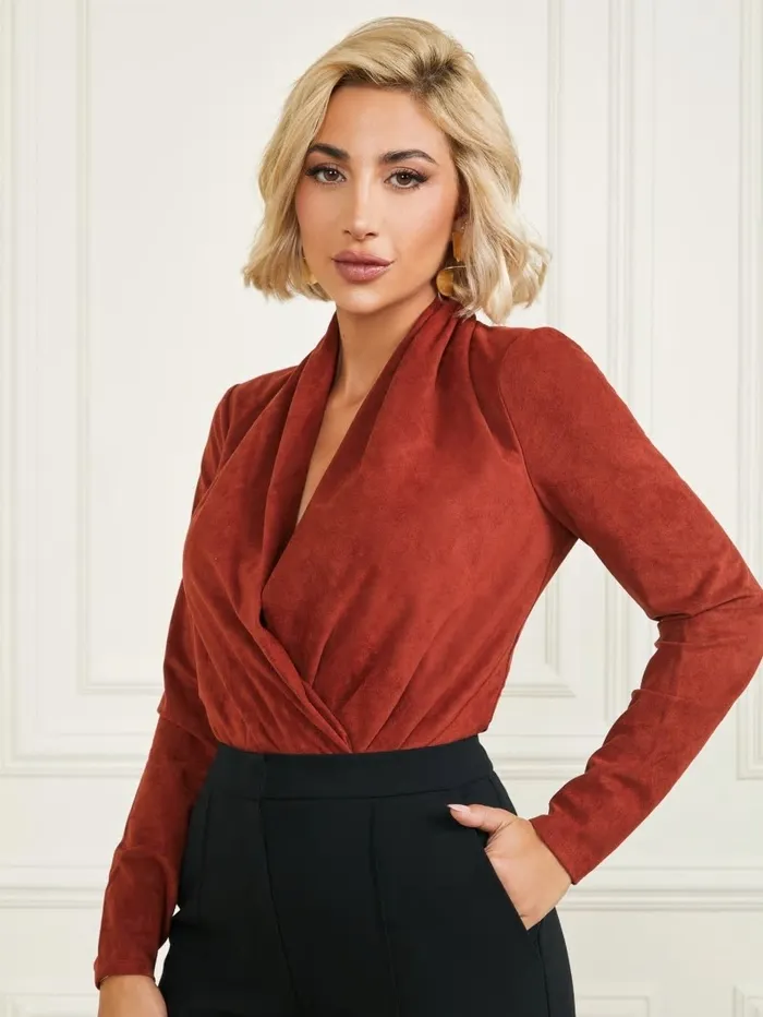 Women GUESS Hudson Bodysuit Dark Jam Red Tops Women GUESS Hudson Bodysuit Dark Jam Red Tops