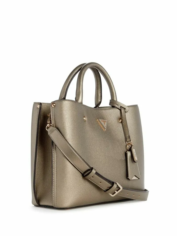Women GUESS Meridian Girlfriend Satchel Pewter Handbags Women GUESS Meridian Girlfriend Satchel Pewter Handbags